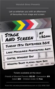 Stage & Screen Concert – September 2015