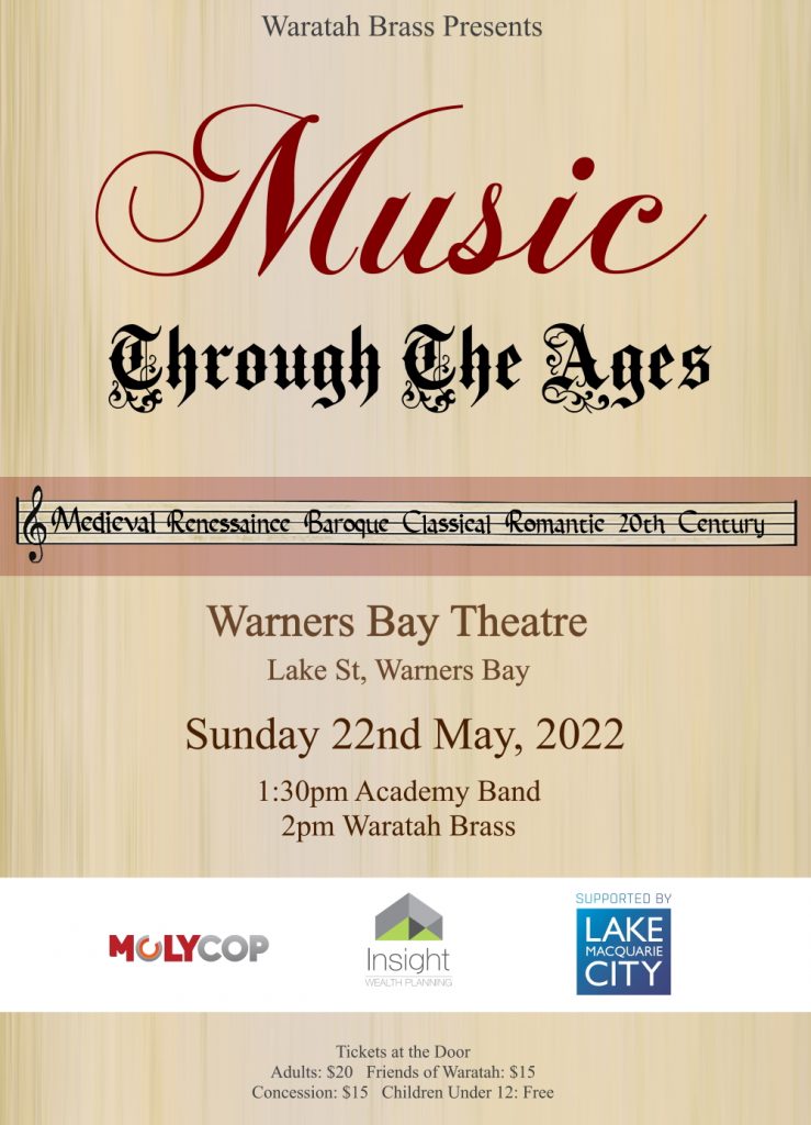 Waratah Brass Presents Music Through The Ages @ Warners Bay Theatre